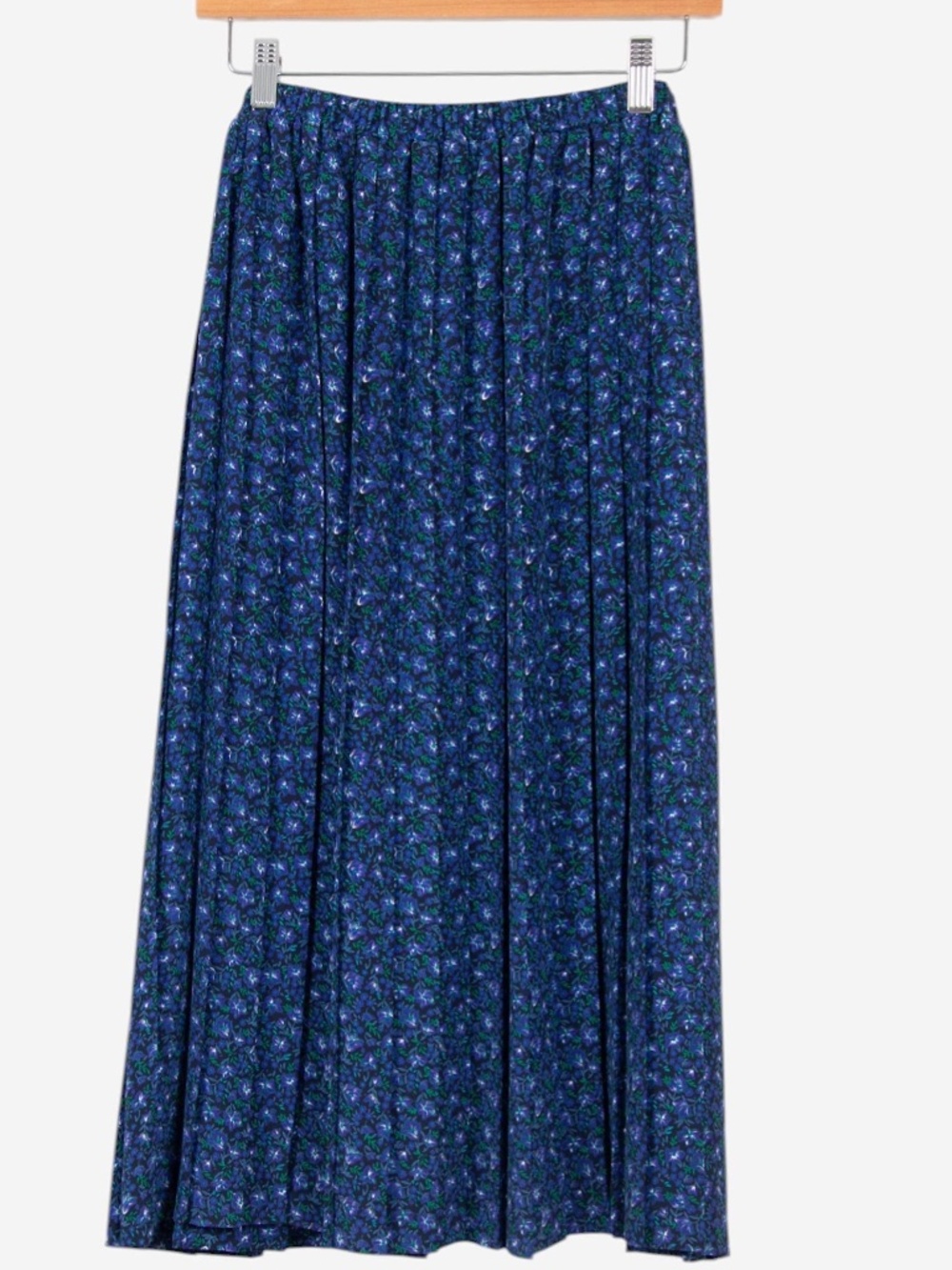 vintage 90s black floral pleated skirt size large - x-large